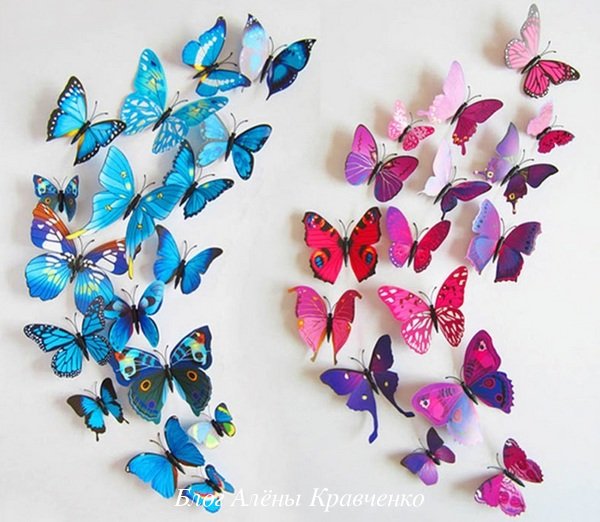 Гірлянда метелики з паперу своїми руками. Паперові метелики на нитці – майстер клас з фото