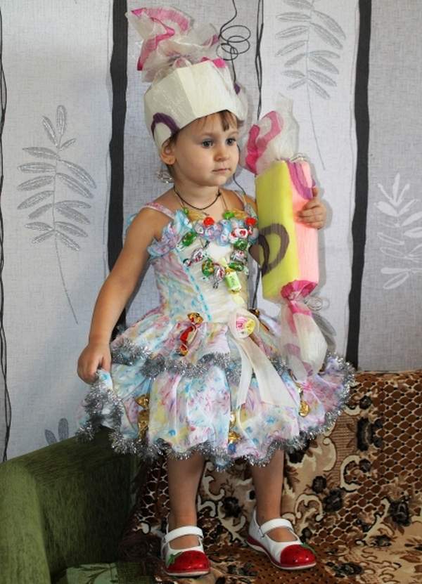 Новорічний костюм Цукерочки для дівчинки своїми руками. Ідеї, варіанти, фото