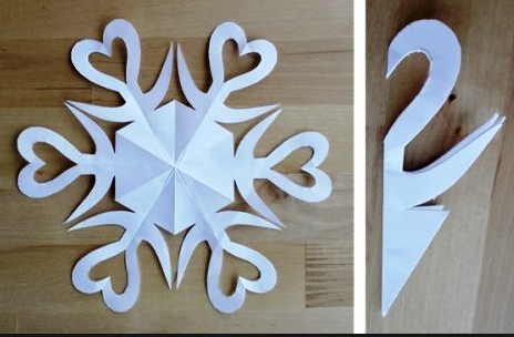 Сніжинки з паперу шаблони для вирізання. Трафарети, шаблони, зі згином, покроково легкі і красиві